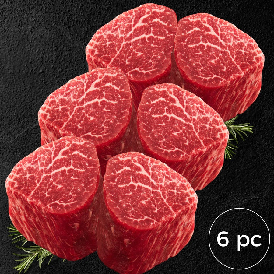 6 Pieces 8oz Aged Filet Mignons Certified Angus Beef® Meat Up Vegas